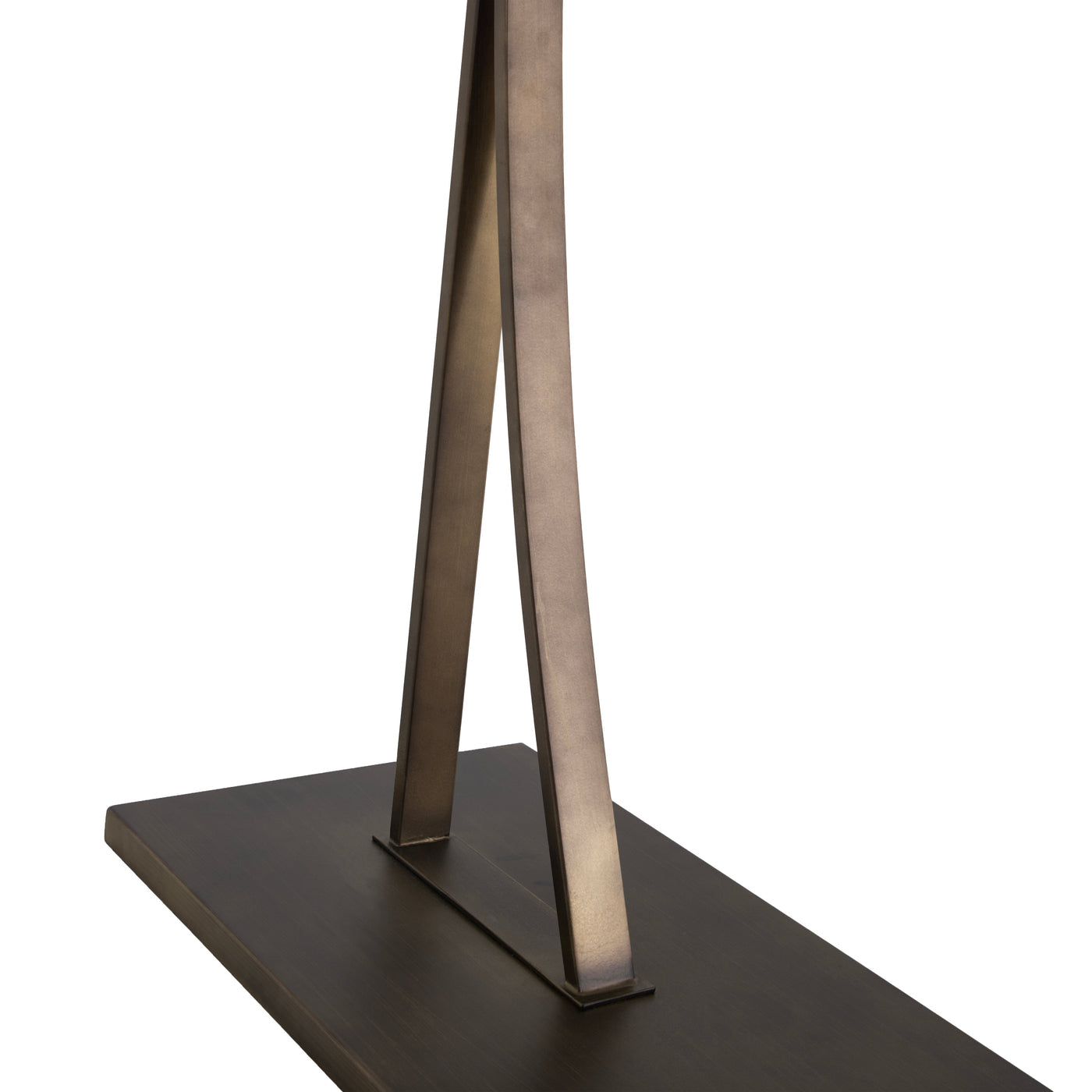Anya Metal Brushed Bronze Curved Base Floor Lamp