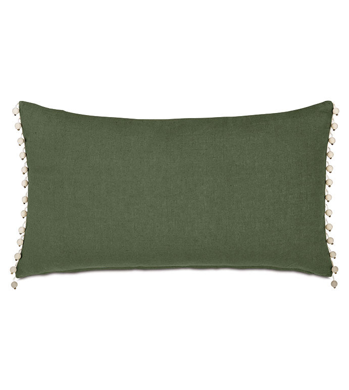 Manderley Embroidered Border Decorative Pillow - 15" x 26"