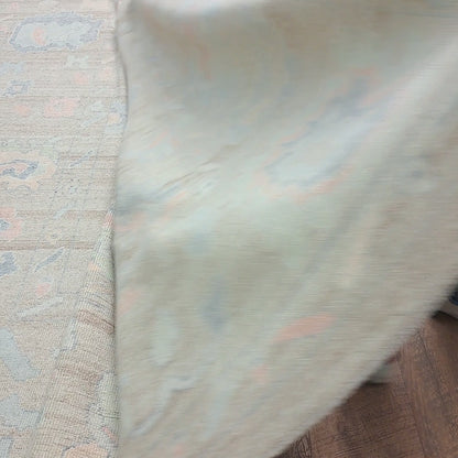 12' 2" x 16' 3" Pastel Brown, Blue & Peach Rug