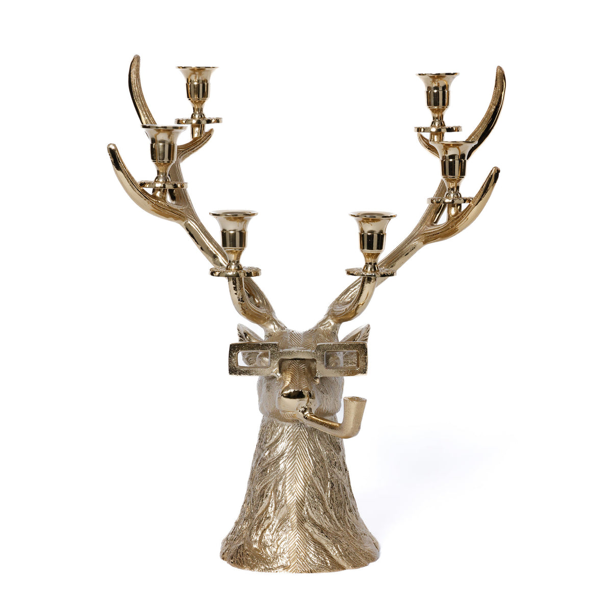 Pipe-Lit Stag 6-Tier Candle Holder