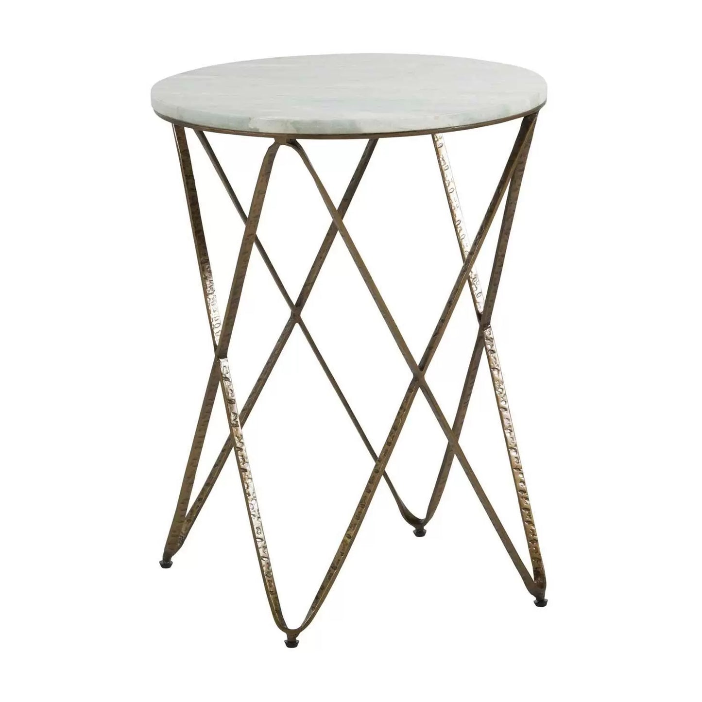 Feather Green Marble Side Table