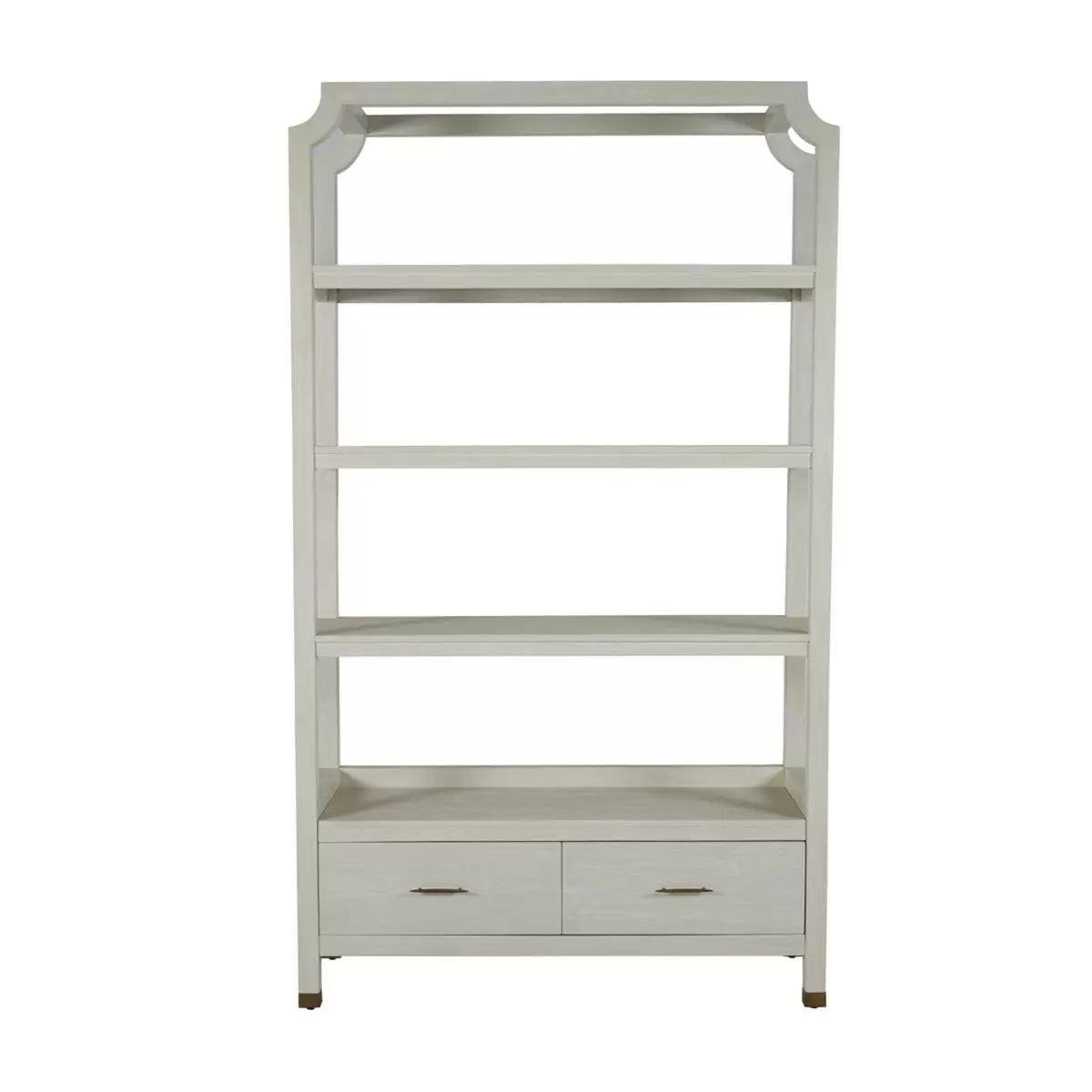 Cerused White Finish Bookcase