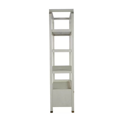 Cerused White Finish Bookcase