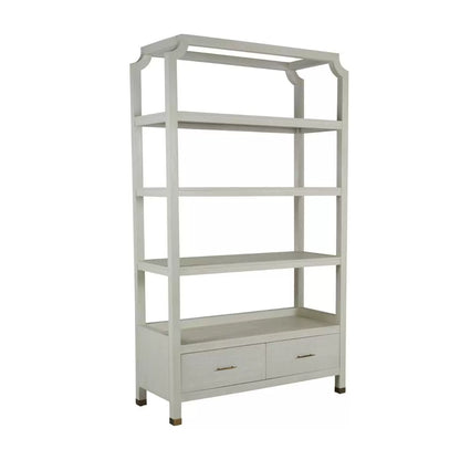 Cerused White Finish Bookcase