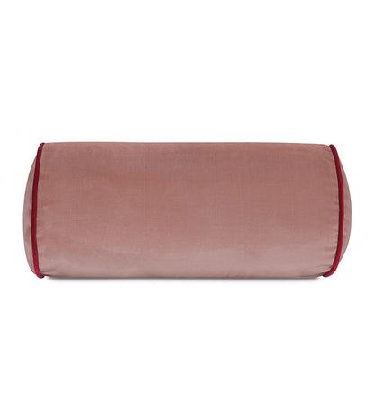 Uma Velvet Bolster in Pink - 18" L